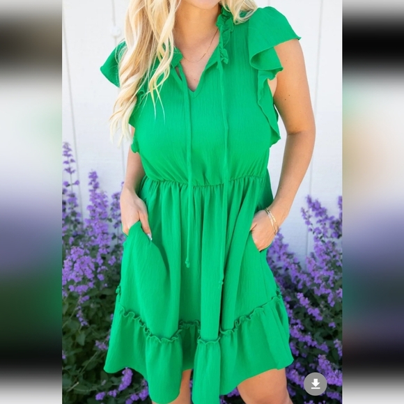 Ruffled Sleeveless Mini Dress - Picture 1 of 4